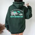 You Are Doing A Great Job Mommy Happy Mama Moms Women Oversized Hoodie Back Print Navy Blue