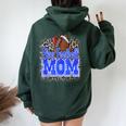 Flag Football Mom Mother's Day Football Team Mom For Women Women Oversized Hoodie Back Print Navy Blue