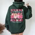 Mother Baby Nurse Tiny Humans Stole My Heart Valentines Day Women Oversized Hoodie Back Print Navy Blue