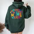 Overstimulated Moms Club Mother's Day Mom Life Mom Women Oversized Hoodie Back Print Navy Blue