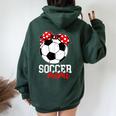 Soccer Mimi Grandma Mimi Of A Soccer Player Mimi Women Oversized Hoodie Back Print Navy Blue