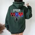 Spider Mom Mother's Day Matching Family Birthday Boy Women Oversized Hoodie Back Print Navy Blue