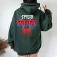 Spider Mom Mother's Day Matching Family Birthday Women Oversized Hoodie Back Print Navy Blue