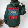 Spider Web Birthday Party Mom Of The Birthday Boy Women Oversized Hoodie Back Print Navy Blue