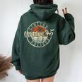 Vintage 1945 80Th Birthday For 80 Year Old Women Oversized Hoodie Back Print Navy Blue