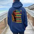 I Am Black History African Black History Month Girls Women Oversized Hoodie Back Print Forest