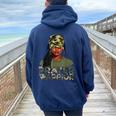 Camo Hat Prayer Warrior God Jesus Christian Black Girl Women Women Oversized Hoodie Back Print Forest