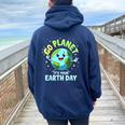 Cute Go Planet Its Your Earth Day 2025 Teacher Boys Girls Women Oversized Hoodie Back Print Forest