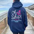 It's A Mother Daughter Trip Cruise Mother Daughter Cruise Women Oversized Hoodie Back Print Forest