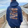 Melanin Black History Month I Teach Black History Teacher Women Oversized Hoodie Back Print Forest
