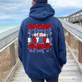 Mom And Dad Of The Birthday Boy Family Party Decorations Women Oversized Hoodie Back Print Forest