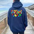 Mom Master Builder Building Blocks Bricks Mother's Day Women Oversized Hoodie Back Print Forest