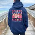 Mother Baby Nurse Tiny Humans Stole My Heart Valentines Day Women Oversized Hoodie Back Print Forest