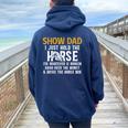 Show Dad Definition Equestrian Dad Horse Show Dad Women Oversized Hoodie Back Print Forest
