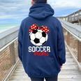 Soccer Mimi Grandma Mimi Of A Soccer Player Mimi Women Oversized Hoodie Back Print Forest