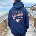 Soon To Be Mommy 2025 Mom Est 2025 Loading Promoted To Mommy Women Oversized Hoodie Back Print Forest
