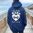 Soon To Be Nana 2025 First Time Mom Pregnancy Women Oversized Hoodie Back Print Forest