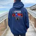 Spider Mama Mother's Day Matching Family Birthday Boy Women Oversized Hoodie Back Print Forest