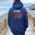 Spider Mom Mother's Day Matching Family Birthday Boy Women Oversized Hoodie Back Print Forest
