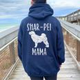 Vintage Shar-Pei Mama Sharpei Mom Dog Owner Mother Women Oversized Hoodie Back Print Forest