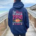 45 Años Regalo De Cumpleaños Hecha En 1980 45 Años Women Oversized Hoodie Back Print Navy Blue
