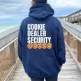 Cookie Dealer Security Cookie Dealer Scout For Girls Women Oversized Hoodie Back Print Navy Blue