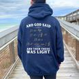 Dios Dijo Y Luego Había Luz Maxwell Ecuación Matemáticas Geek Cuello Women Oversized Hoodie Back Print Navy Blue