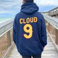 Joli Costume Nuage Jaune Orange 9 Pour Homme Et Sweat à capuche oversize pour femme avec imprimé dans le dos Navy Blue