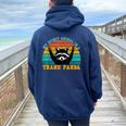 My Spirit Animal Raccoon Hoodie – Oversized Back Print for Women Navy Blue
