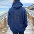Parable Of The Lost Sheep Bible Verse Faith Based Worship Women Oversized Hoodie Back Print Navy Blue