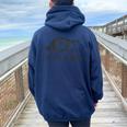 Raccoon Apparel Modern Grey T-Shirt - Animal Print Hoodie Women Navy Blue