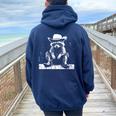Raccoon Cowboy Hoodie | Casual Western Style for Adults & Kids Navy Blue