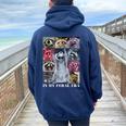Raccoon Meme Hoodie - Oversized Unisex Style | Fun Back Print Navy Blue
