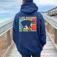 Raccoon Oversized Hoodie for Raccoon Lover Introverts - Unisex Navy Blue