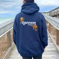 Raccoon Whisperer Hoodie – Cute Raccoon Lover Oversized Women's Sweatshirt Navy Blue