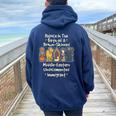 Rejoice In The Birth Of A Brown Skinned Middle Eastern Faith Women Oversized Hoodie Back Print Navy Blue