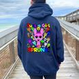 Sprunki Girls Fan Just A Girl Who Loves Sprunki Beats Women Oversized Hoodie Back Print Navy Blue