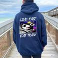 Street Cats & Trash Pandas Hoodie - Fun Cotton Blend for Adults Navy Blue