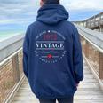 Vintage 1972 Original 53 Cumpleaños 53 Años Hombre Women Oversized Hoodie Back Print Navy Blue