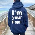 Vintage I'm Your Papi Para Hombre Y Women Oversized Hoodie Back Print Navy Blue