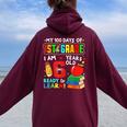 100 Days Of 1St Grade 100 Days Of School For 1St Grade Women Oversized Hoodie Back Print Maroon