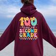100 Days Of Second Grade 100Th Day Of School 2Nd Grade Women Oversized Hoodie Back Print Maroon