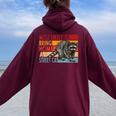 Adopt a Street Cat Oversized Hoodie - Women's Back Print Maroon