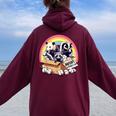Adopt A Street Cat Opossum Raccoon Skunk Vintage Women Oversized Hoodie Back Print Maroon