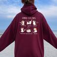 Amino Acid Cats Chemistry Cute Science Teacher Cat Lovers Women Oversized Hoodie Back Print Maroon