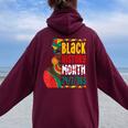 Black History For Black Queen Afro Queen Women Oversized Hoodie Back Print Maroon Black History For Black Queen Afro Queen Women Oversized Hoodie Back Print Maroon