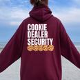 Cookie Dealer Security Cookie Dealer Scout For Girls Women Oversized Hoodie Back Print Maroon