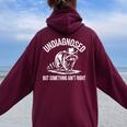 Cowboy Raccoon Women’s Hoodie – Quirky Back Print | Oversized Fit Maroon