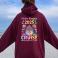 Cruise Mother Daughter Trip 2025 Mom Daughter Vacation Women Oversized Hoodie Back Print Maroon