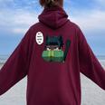 Cute Anime Girl Apothecary Anime Diaries Mao Mao Women Oversized Hoodie Back Print Maroon